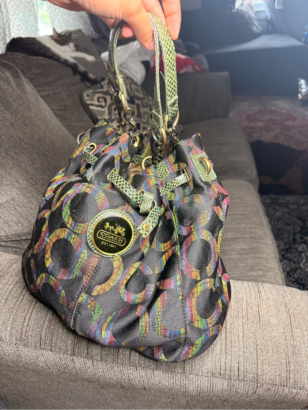 Coach OP Brooke Signature Drawstring Shoulder Bag